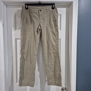 Kuhl Pants Womens 8 Short Khaki Tan Hiking Outdoor Mid Rise Straight Leg Camping